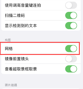 永兴苹果手机维修网点分享iPhone如何开启九宫格构图功能