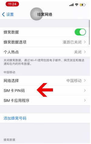 永兴苹果14维修网分享如何给iPhone14的SIM卡设置密码 